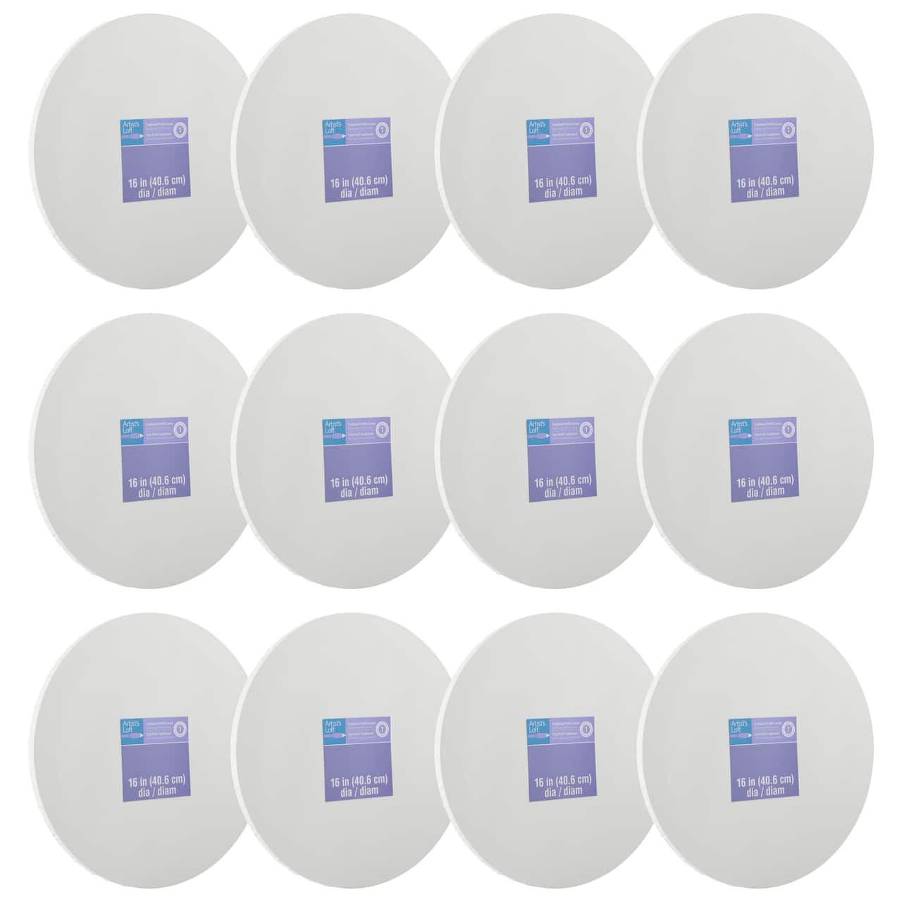 12 Pack: Level 1 Round Traditional Profile Canvas by Artist's Loft™